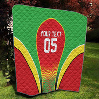 Custom Guyana 2026 Cricket Quilt Come On Warriors
