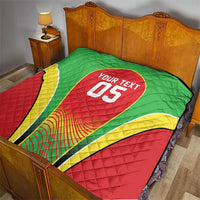 Custom Guyana 2026 Cricket Quilt Come On Warriors
