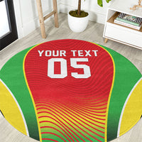 Custom Guyana 2026 Cricket Round Carpet Come On Warriors