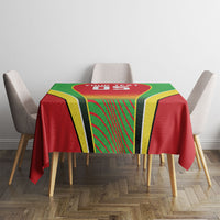 Custom Guyana 2026 Cricket Tablecloth Come On Warriors