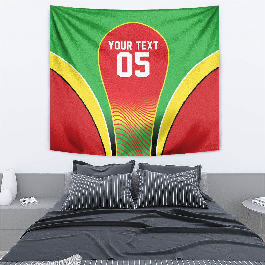 Custom Guyana 2026 Cricket Tapestry Come On Warriors
