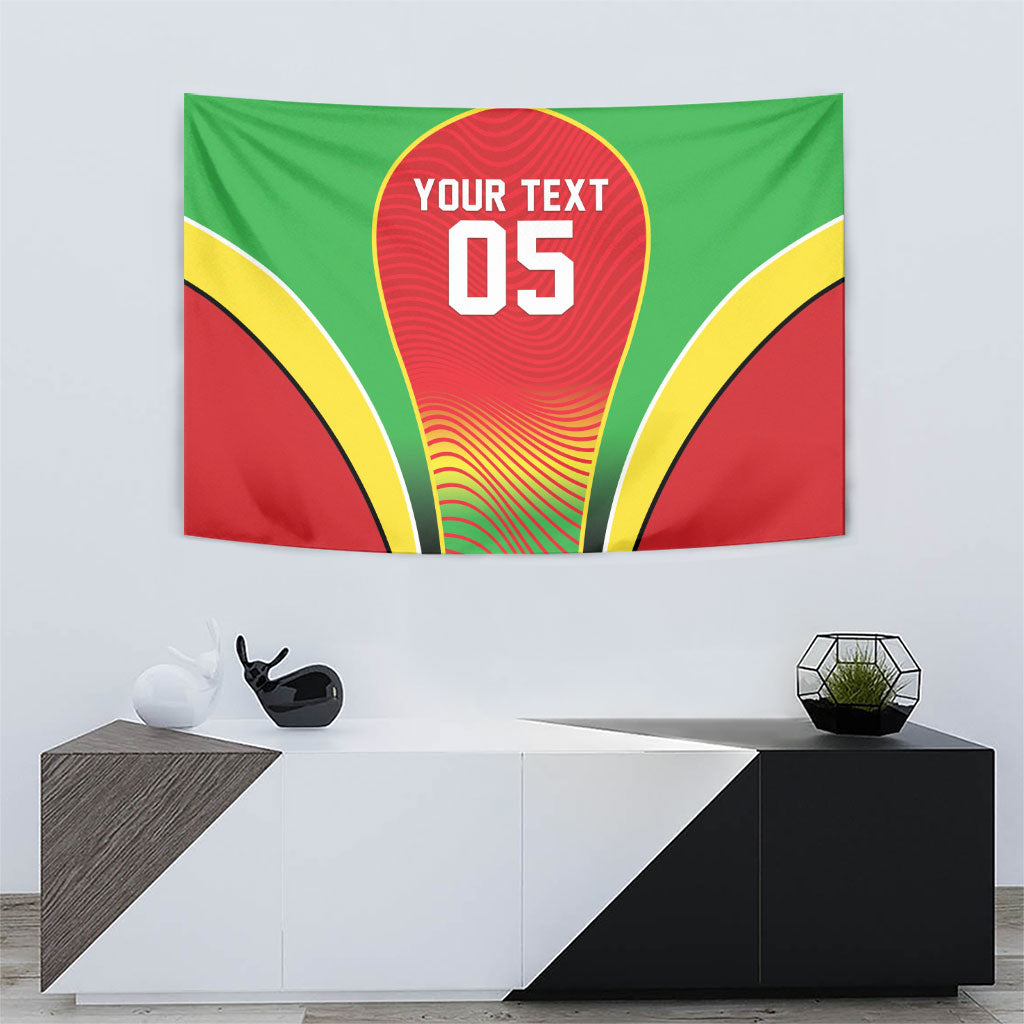 Custom Guyana 2026 Cricket Tapestry Come On Warriors