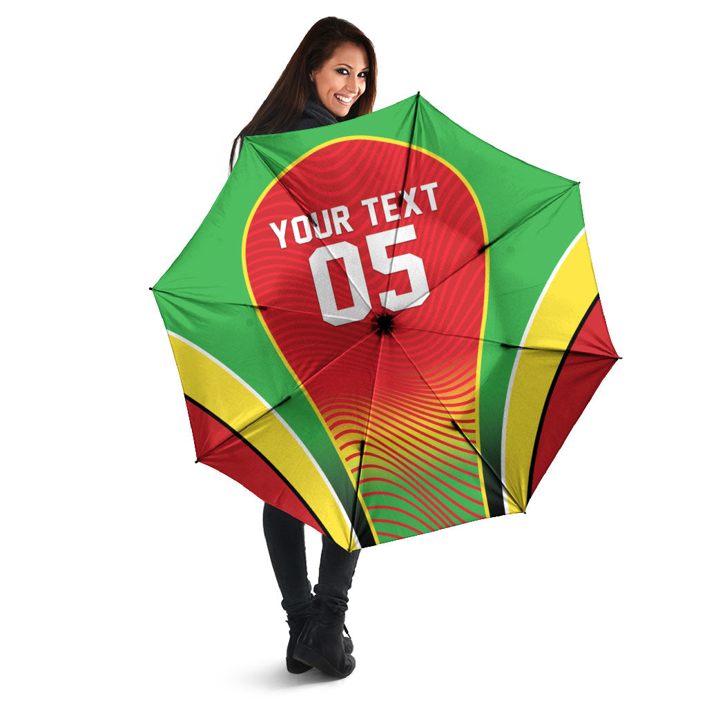 Custom Guyana 2026 Cricket Umbrella Come On Warriors