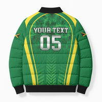 Custom Jamaica 2026 Cricket Bomber Puffer Jacket Go Champions