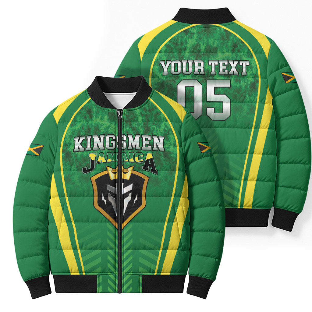 Custom Jamaica 2026 Cricket Bomber Puffer Jacket Go Champions