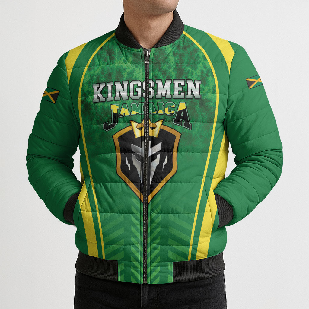 Custom Jamaica 2026 Cricket Bomber Puffer Jacket Go Champions