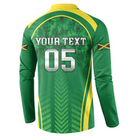 Custom Jamaica 2026 Cricket Button Sweatshirt Go Champions