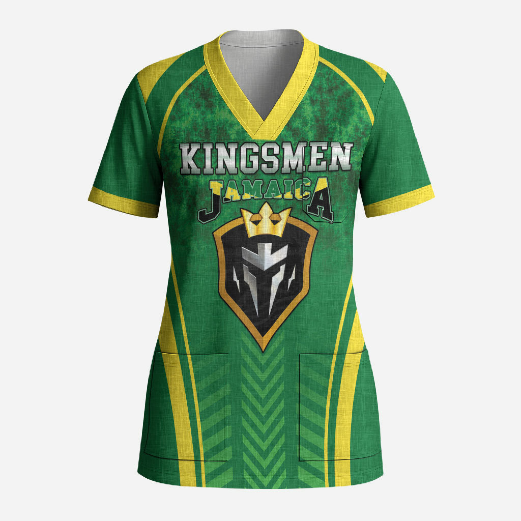 Custom Jamaica 2026 Cricket Scrub Top Go Champions
