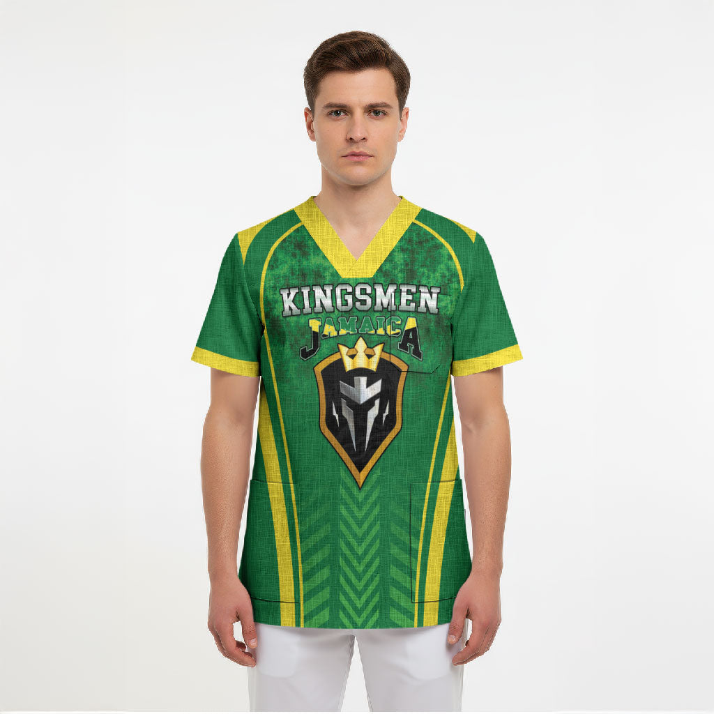 Custom Jamaica 2026 Cricket Scrub Top Go Champions