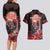 Day of Dead Couple Sugar Skull Couples Matching Long Sleeve Bodycon Dress and Hawaiian Shirt Forever and Ever!