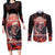 Personalised Day of Dead Couple Sugar Skull Couples Matching Long Sleeve Bodycon Dress and Long Sleeve Button Shirt Forever and Ever! LT05 - Wonder Print Shop