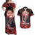 Day of Dead Couple Sugar Skull Couples Matching Off Shoulder Maxi Dress and Hawaiian Shirt Forever and Ever!