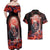 Day of Dead Couple Sugar Skull Couples Matching Off Shoulder Maxi Dress and Hawaiian Shirt Forever and Ever!