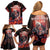 Personalised Day of Dead Couple Sugar Skull Family Matching Off Shoulder Short Dress and Hawaiian Shirt Forever and Ever! LT05 - Wonder Print Shop