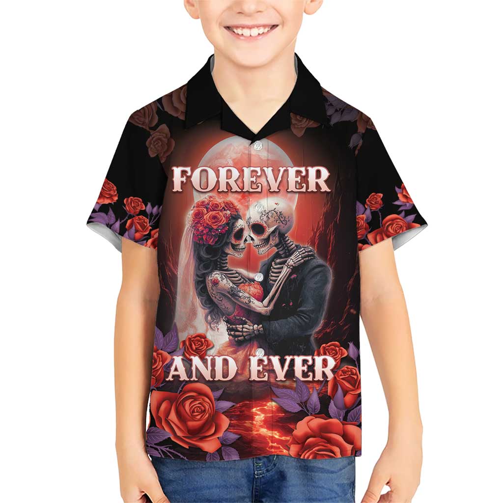 Personalised Day of Dead Couple Sugar Skull Kid Hawaiian Shirt Forever and Ever! LT05 - Wonder Print Shop