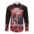 Day of Dead Couple Sugar Skull Long Sleeve Button Shirt Forever and Ever!