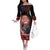 Day of Dead Couple Sugar Skull Off The Shoulder Long Sleeve Dress Forever and Ever!