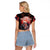 Day of Dead Couple Sugar Skull Raglan Cropped T Shirt Forever and Ever!