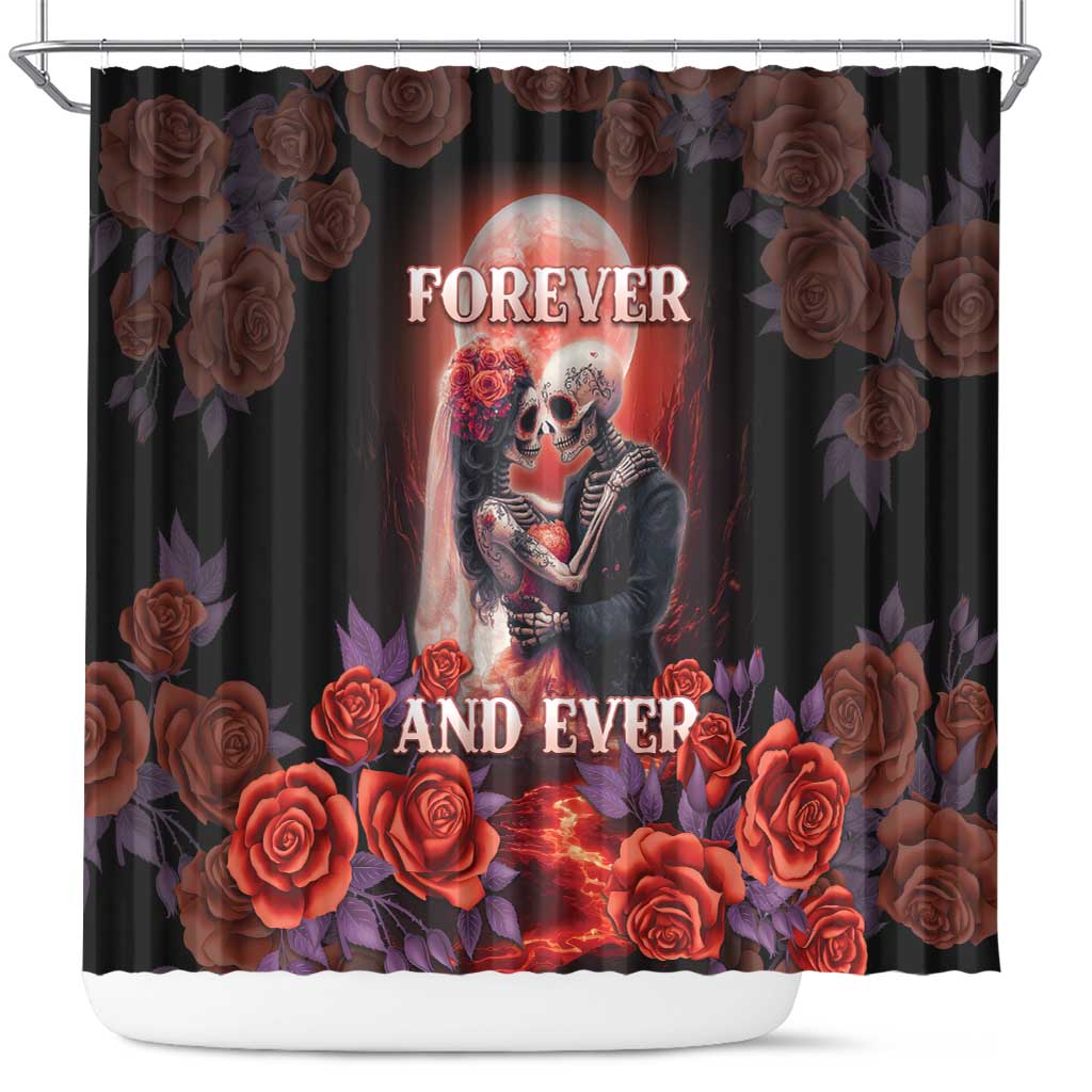 Day of Dead Couple Sugar Skull Shower Curtain Forever and Ever!