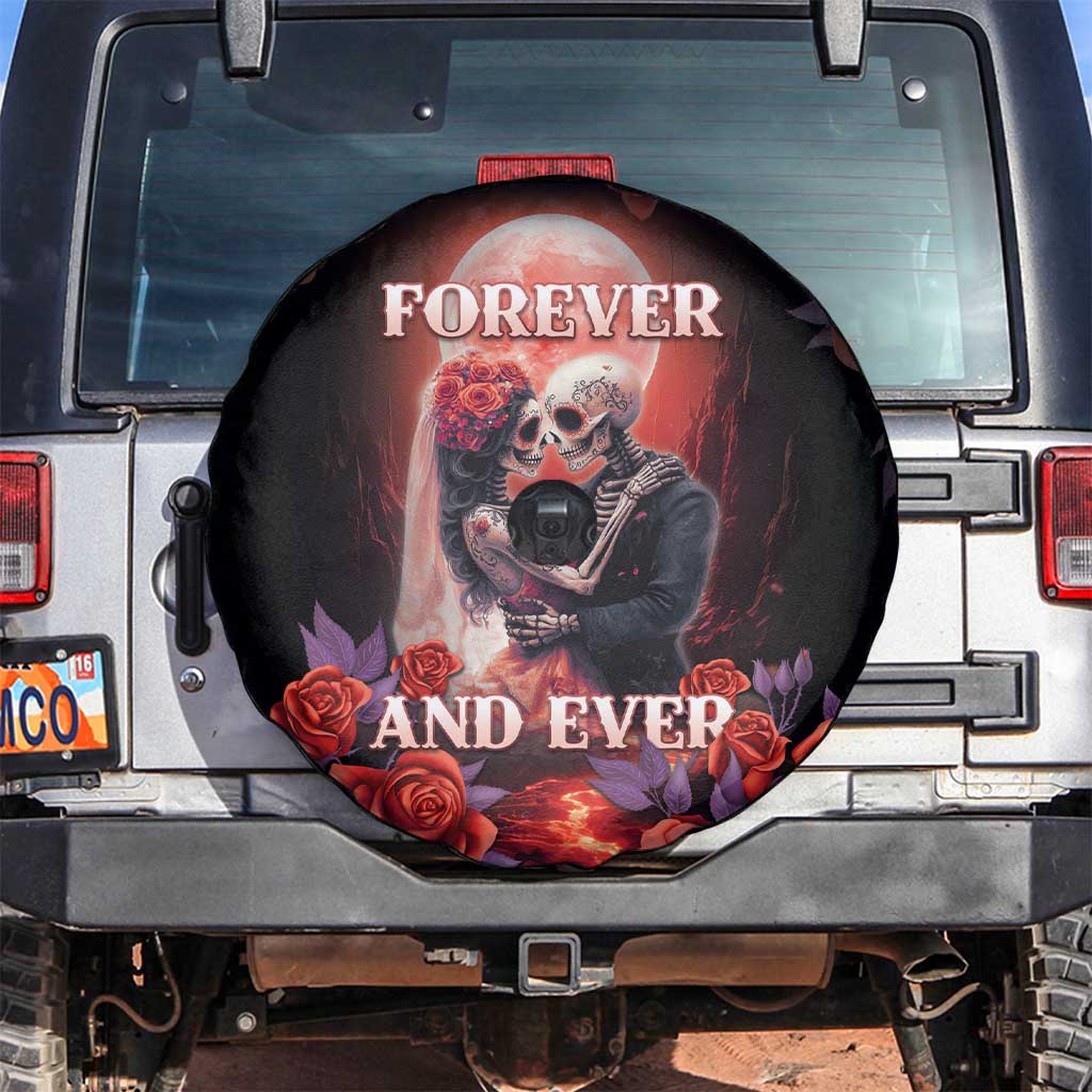 Day of Dead Couple Sugar Skull Spare Tire Cover Forever and Ever!