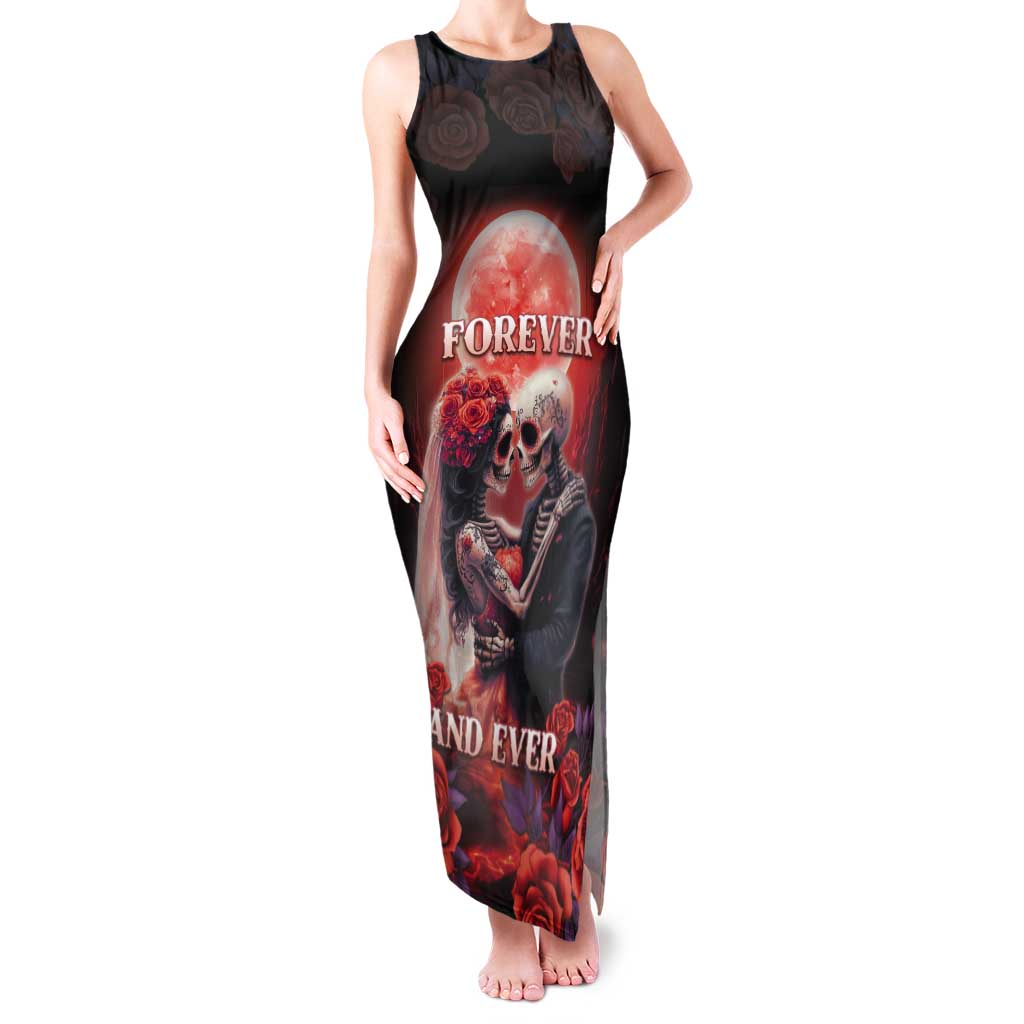 Day of Dead Couple Sugar Skull Tank Maxi Dress Forever and Ever!