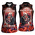 Day of Dead Couple Sugar Skull Women Sleeveless Polo Shirt Forever and Ever!