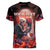 Day of Dead Couple Sugar Skull Women V-Neck T-Shirt Forever and Ever!