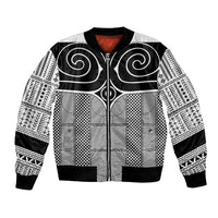 Japan Bomber Jacket Jomon Tattoo Inspiration White
