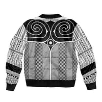 Japan Bomber Jacket Jomon Tattoo Inspiration White