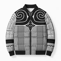 Japan Bomber Puffer Jacket Jomon Tattoo Inspiration White