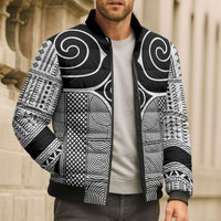 Japan Bomber Puffer Jacket Jomon Tattoo Inspiration White