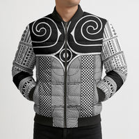 Japan Bomber Puffer Jacket Jomon Tattoo Inspiration White