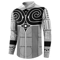 Japan Button Sweatshirt Jomon Tattoo Inspiration White
