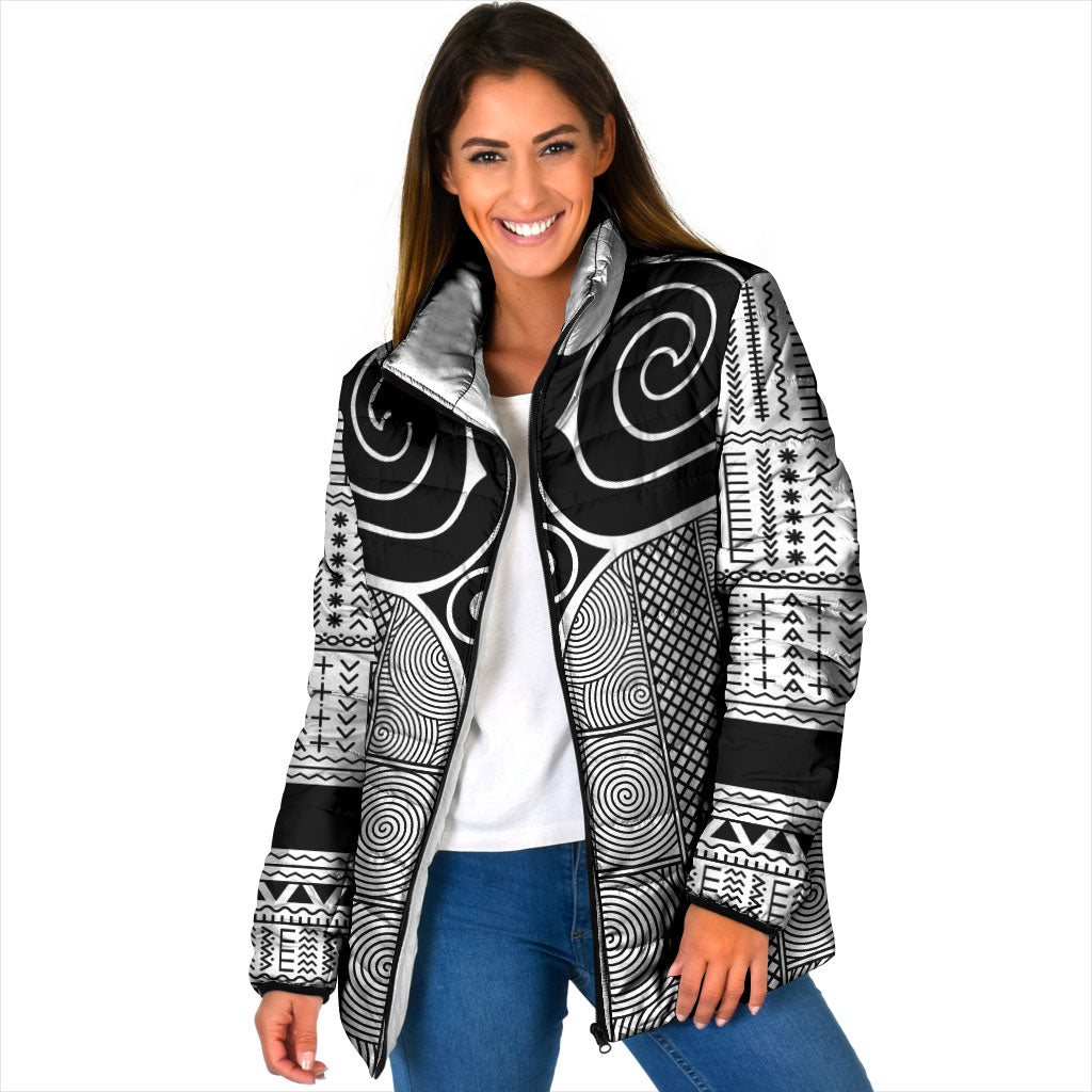 Japan Padded Jacket Jomon Tattoo Inspiration White