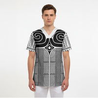 Japan Scrub Top Jomon Tattoo Inspiration White