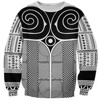 Japan Sweatshirt Jomon Tattoo Inspiration White