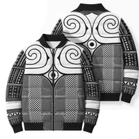 Japan Bomber Puffer Jacket Jomon Tattoo Inspiration Black