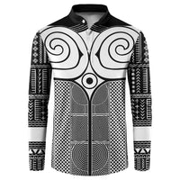 Japan Button Sweatshirt Jomon Tattoo Inspiration Black