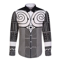 Japan Long Sleeve Button Shirt Jomon Tattoo Inspiration Black