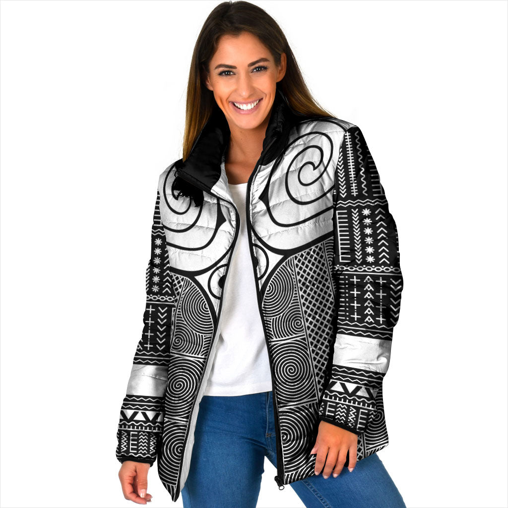 Japan Padded Jacket Jomon Tattoo Inspiration Black