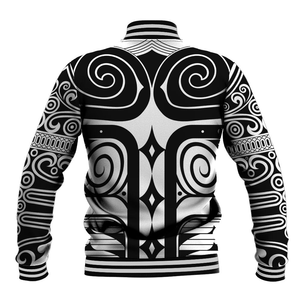 Japan Indigenous Jomon Tattoo Inspiration Baseball Jacket White Version