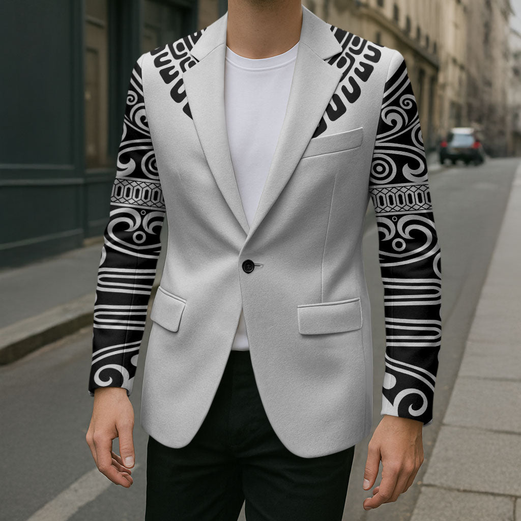 Japan Indigenous Jomon Tattoo Inspiration Blazer White Version
