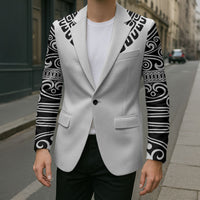 Japan Indigenous Jomon Tattoo Inspiration Blazer White Version