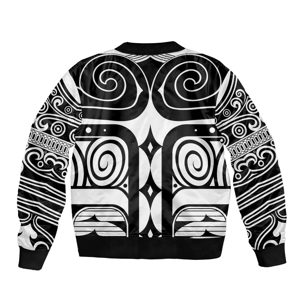 Japan Indigenous Jomon Tattoo Inspiration Bomber Jacket White Version