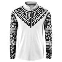Japan Indigenous Jomon Tattoo Inspiration Button Sweatshirt White Version