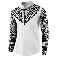 Japan Indigenous Jomon Tattoo Inspiration Button Sweatshirt White Version