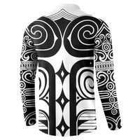 Japan Indigenous Jomon Tattoo Inspiration Button Sweatshirt White Version