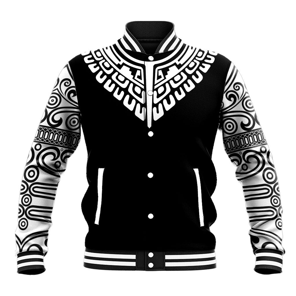 Japan Indigenous Jomon Tattoo Inspiration Baseball Jacket Black Version