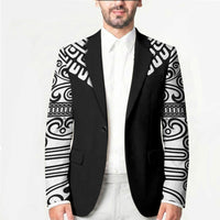 Japan Indigenous Jomon Tattoo Inspiration Blazer Black Version