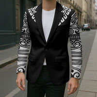 Japan Indigenous Jomon Tattoo Inspiration Blazer Black Version